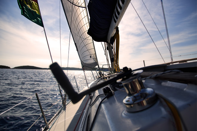 Sail Boat showing marine stainless steel